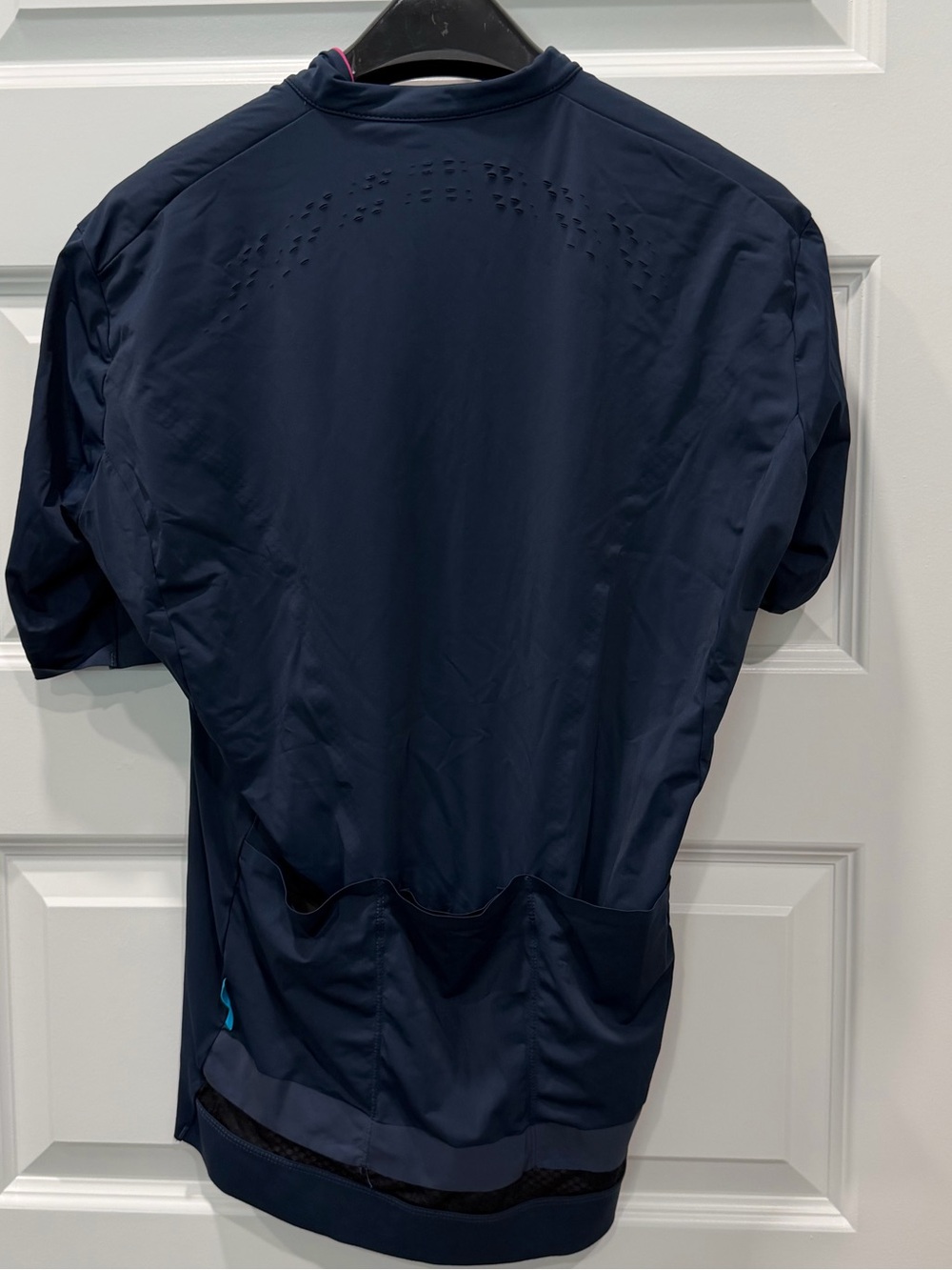 Shimano Navy Cycling Jersey with Pink Collar Trim size XL - Picture 8 of 9